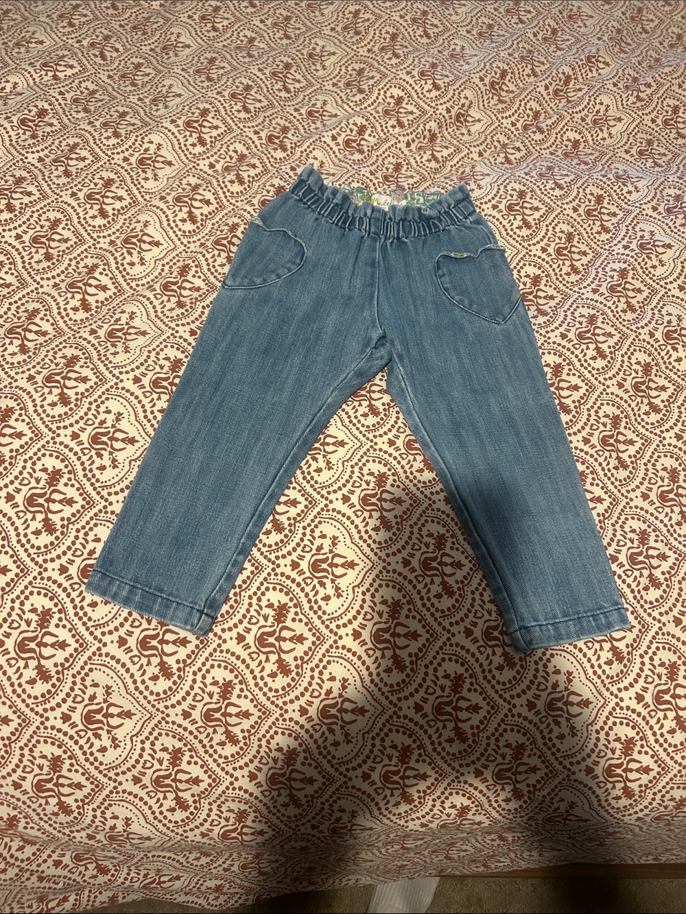 Mini Boden Girls' Light Blue Denim Pull-On Pants